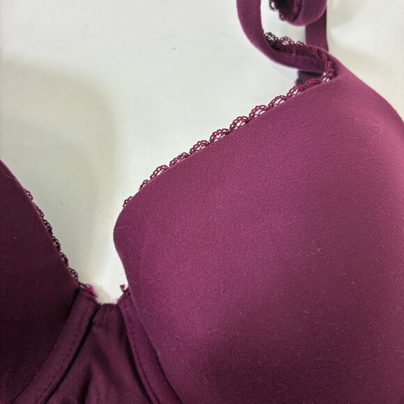 Victoria’s Secret Burgundy Lined Demi Size 32D - Picture 3 of 8
